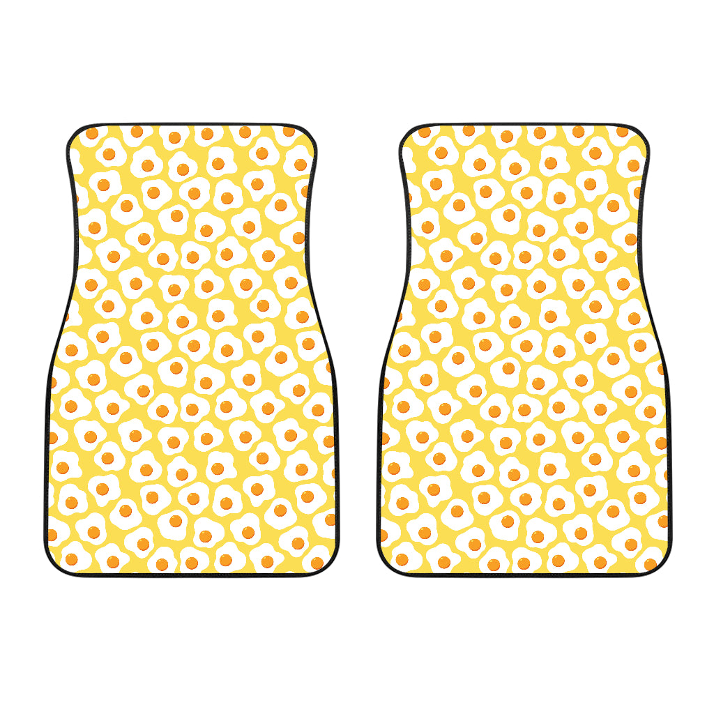 Fried Eggs Pattern Print Design 05 Front Car Mats