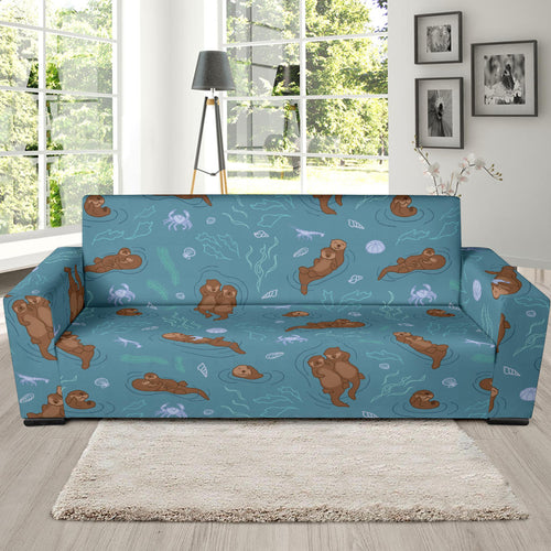 Sea Otters Pattern Sofa Slipcover