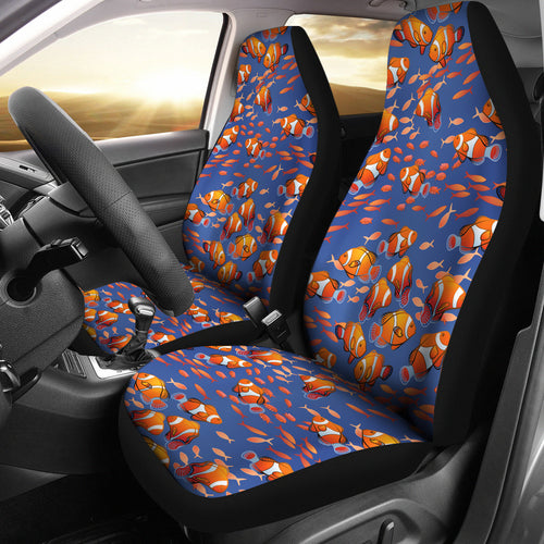 Clown Fish Pattern Print Design 04 Universal Fit Car Seat Covers