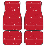 Christmas Tree Star Snow Red Background Front And Back Car Mats