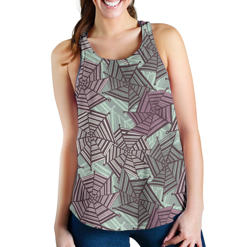 Spider web cobweb design color pattern Women Racerback Tank Top