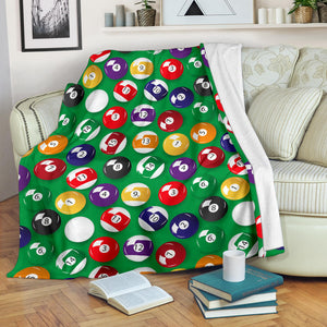 Billiard Ball Pattern Print Design 02 Premium Blanket