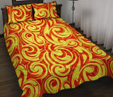 Fire flame design pattern Quilt Bed Set