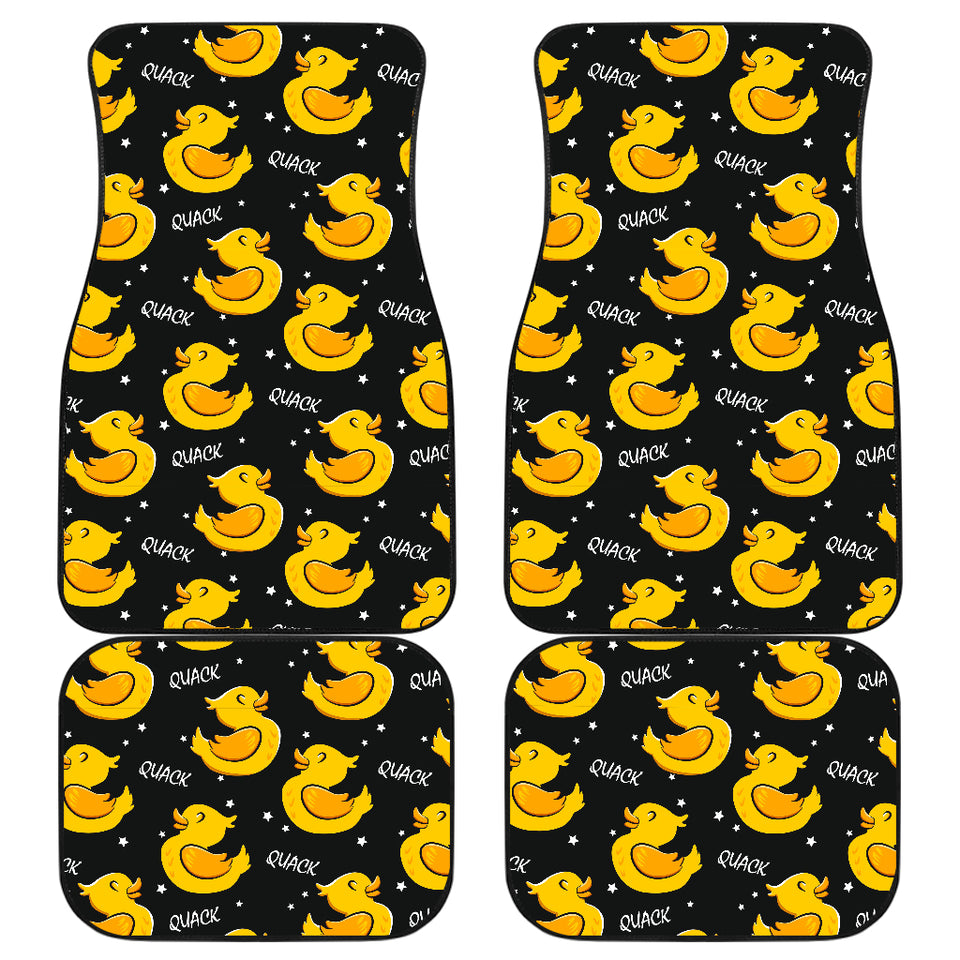 Duck Toy Pattern Print Design 05 Front and Back Car Mats