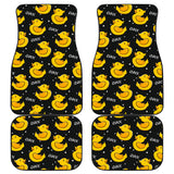 Duck Toy Pattern Print Design 05 Front and Back Car Mats