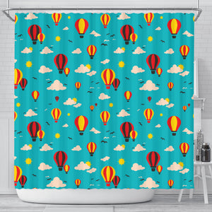 Hot Air Balloon Sky Pattern Shower Curtain Fulfilled In US