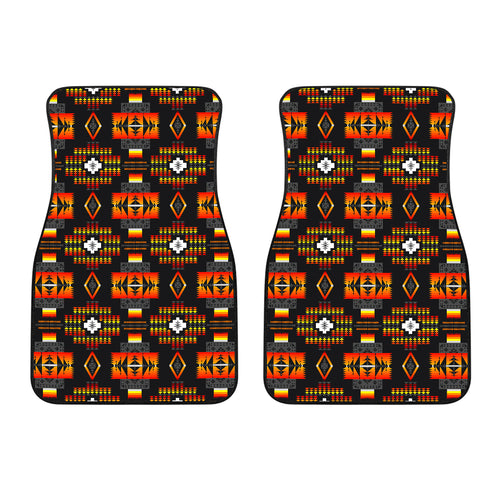 Seven Tribes Black Front Car Mats (Set Of 2)