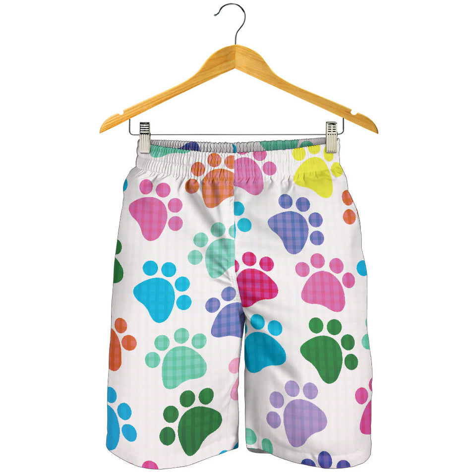 Dog Paws Pattern Print Design 01 Men Shorts
