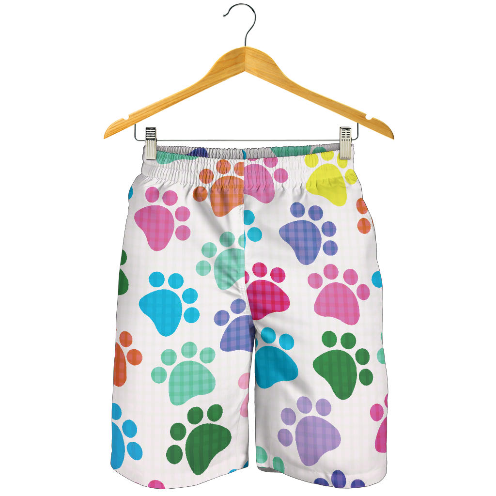 Dog Paws Pattern Print Design 01 Men Shorts