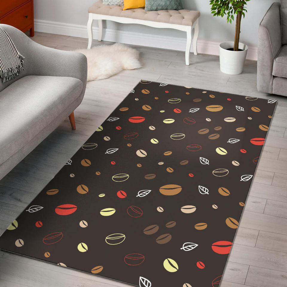 Coffee Bean Leave Pattern Area Rug