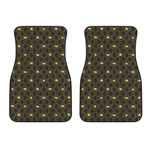 Casino Cards Suits Pattern Print Design 01 Front Car Mats