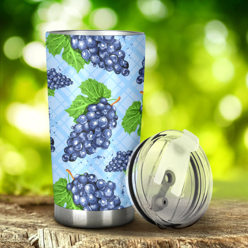 Watercolor Grape Pattern Tumbler