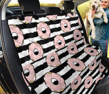 Donuts Pink Icing Striped Pattern Dog Car Seat Covers