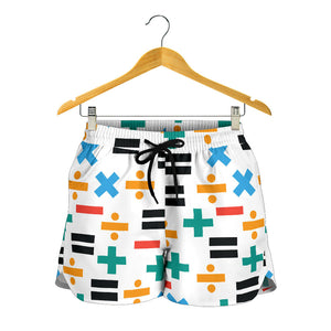 Math Pattern Print Design 05 Women Shorts