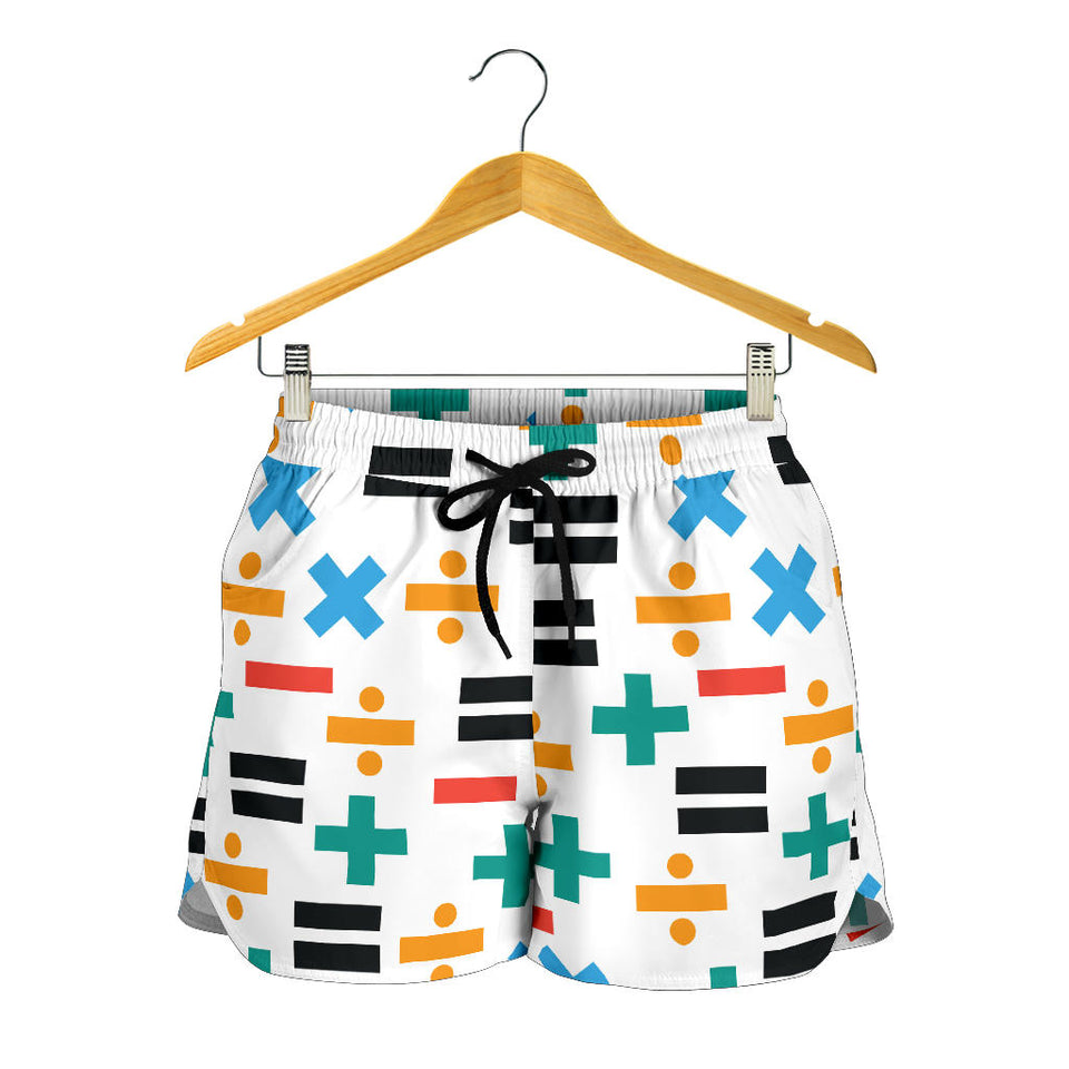 Math Pattern Print Design 05 Women Shorts