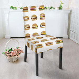 Hamburger Pattern Print Design 02 Dining Chair Slipcover