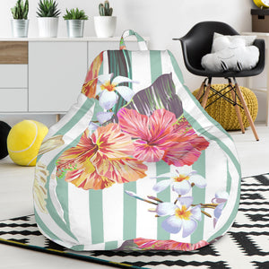 Colorful Orchid Flower Pattern Bean Bag Cover