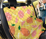 Grapefruit Yellow Background Dog Car Seat Covers