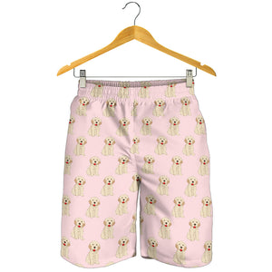 Golden Retriever Pattern Print Design 02 Men Shorts