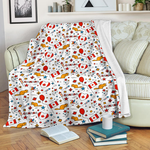 Canada Pattern Print Design 03 Premium Blanket