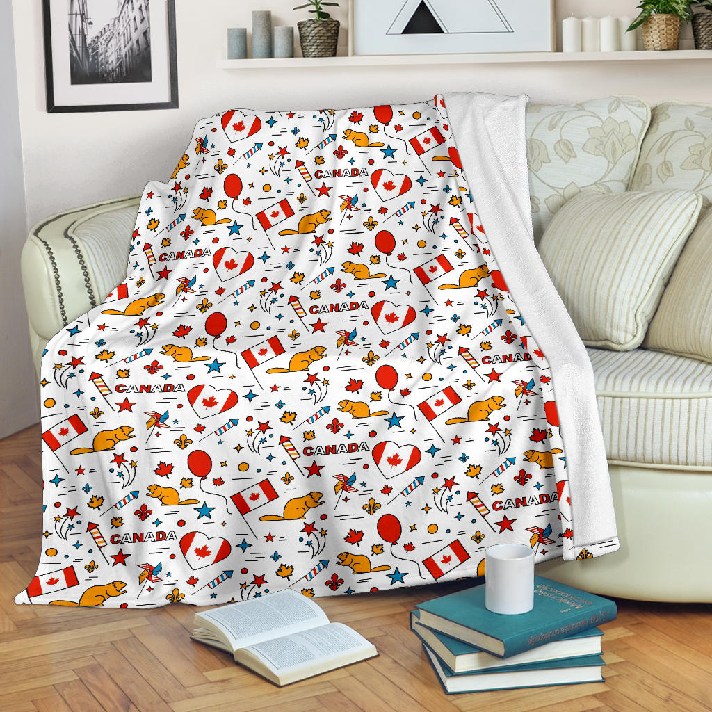 Canada Pattern Print Design 03 Premium Blanket