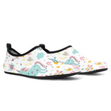 Colorful Unicorn Pattern Aqua Shoes