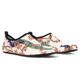 Peacock Tropical Flower Pattern Aqua Shoes