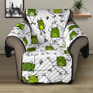 Sketch funny frog pattern Recliner Cover Protector