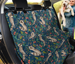 Raccoon Tropical Leaves Pattern Dog Car Seat Covers