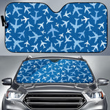 Airplane Pattern In The Sky Car Sun Shade