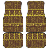 Egypt Hieroglyphics Pattern Print Design 03 Front and Back Car Mats