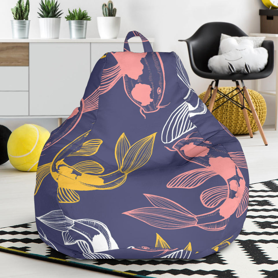 Koi Fish Carp Fish Pattern Bean Bag Cover