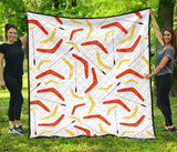 Waterclor Boomerang Australian Aboriginal Ornament Premium Quilt