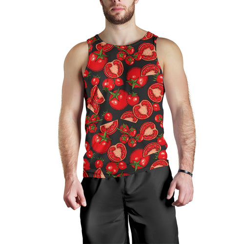 Tomato black background Men Tank Top