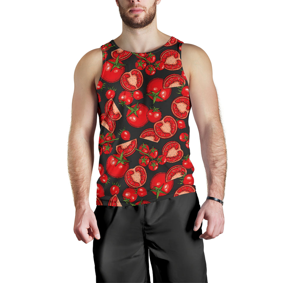 Tomato black background Men Tank Top