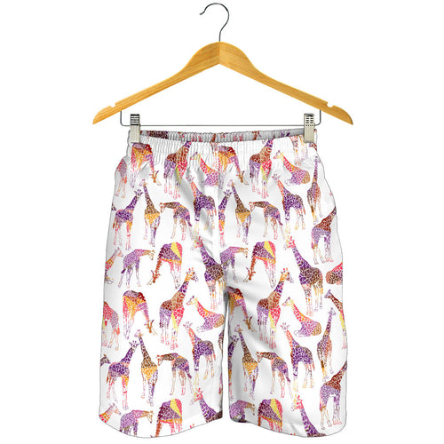 Giraffe Pattern Print Design 02 Men Shorts
