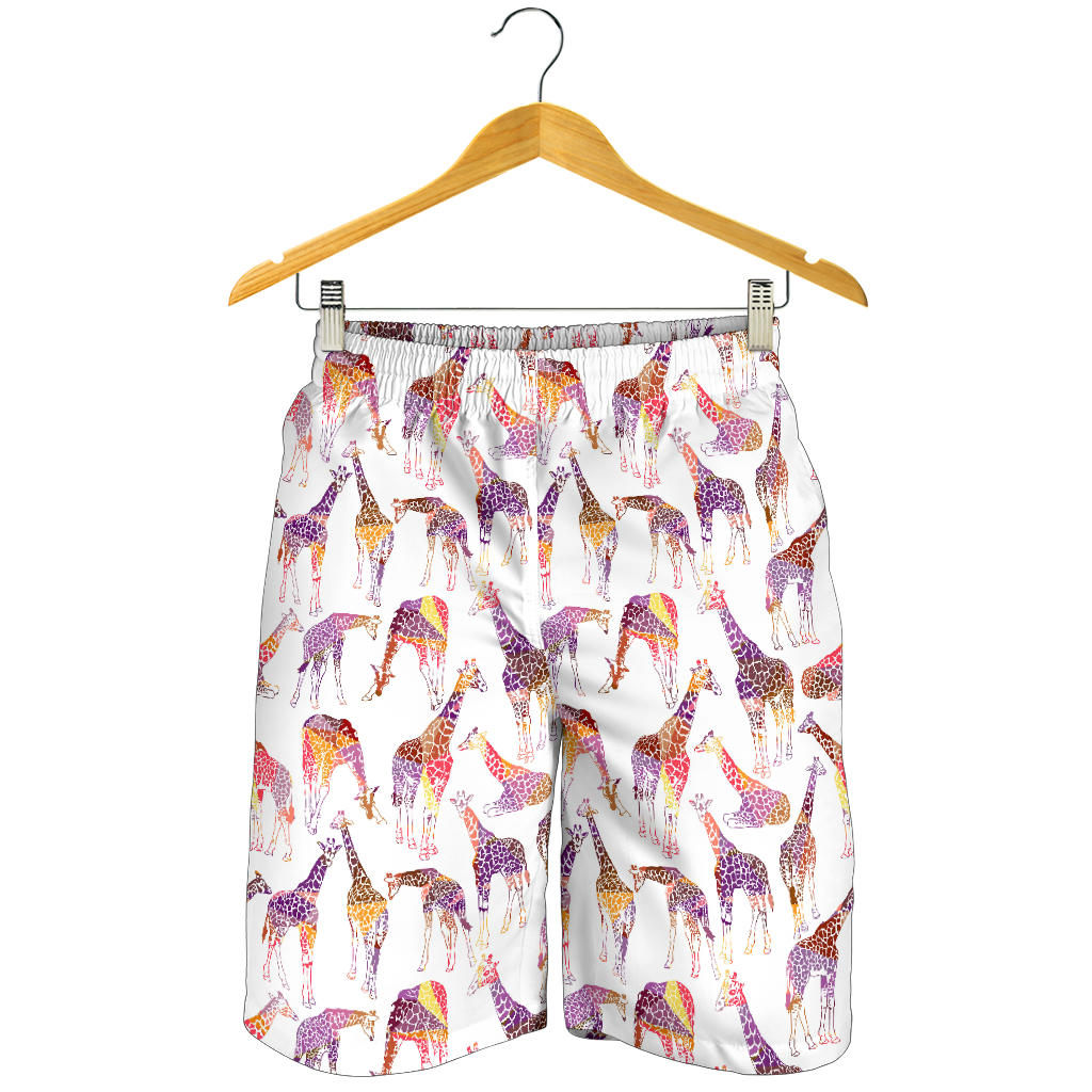 Giraffe Pattern Print Design 02 Men Shorts