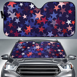 Red Blue Star Pattern Car Sun Shade