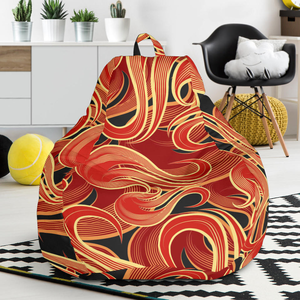 Fire Flame Pattern Bean Bag Cover