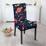Colorful Space Pattern Planet Star Dining Chair Slipcover