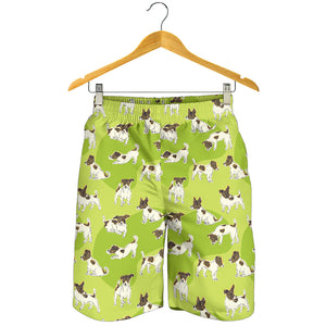 Jack Russel Pattern Print Design 01 Men Shorts