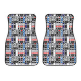 Skate Board Pattern Print Design 04 Front Car Mats