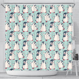 Cute Penguin Pattern Shower Curtain Fulfilled In US