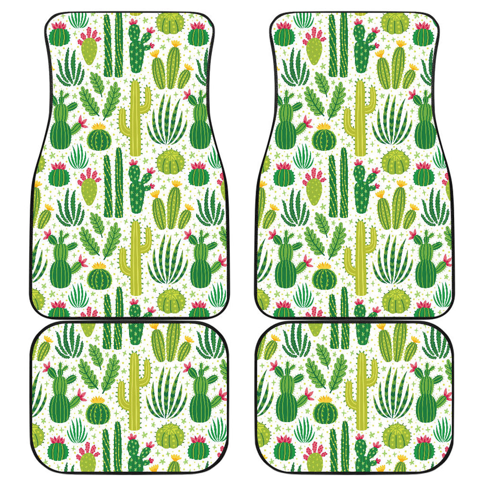 Cactus Pattern Front And Back Car Mats