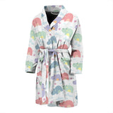 Hippopotamus Pattern Print Design 03 Men's Bathrobe
