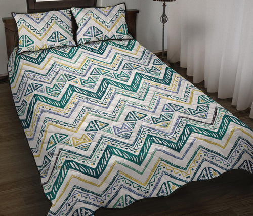 zigzag  chevron paint design pattern Quilt Bed Set