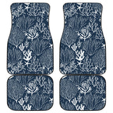 Coral Reef Pattern Print Design 05 Front and Back Car Mats