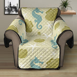 Seahorse shell starfish pattern background Recliner Cover Protector