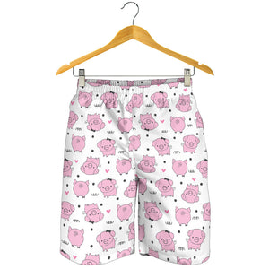 Pig Pattern Print Design 03 Men Shorts