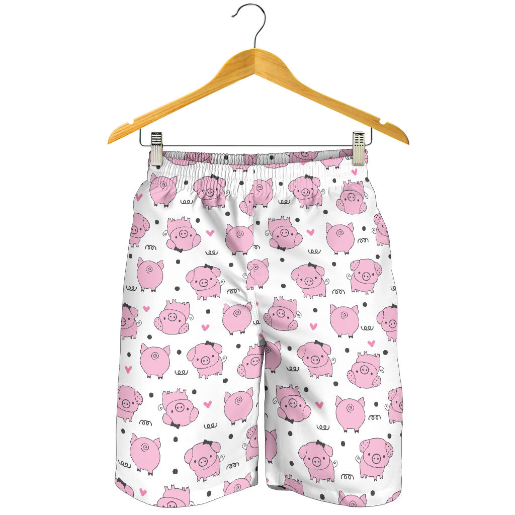 Pig Pattern Print Design 03 Men Shorts